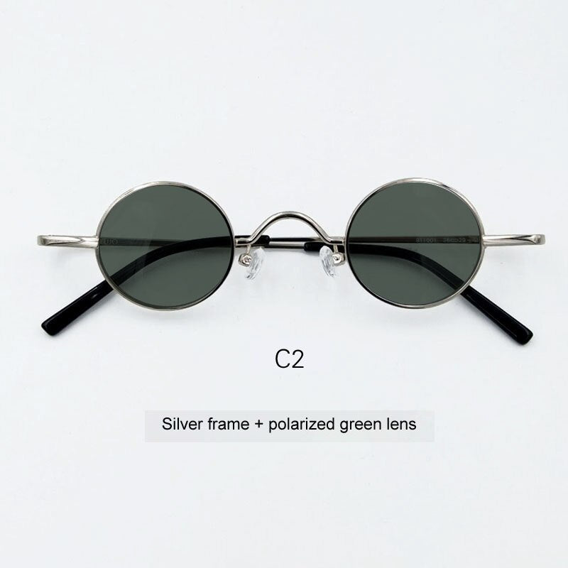 Unisex Small Round Full Rim Alloy Frame Polarized Lens Sunglasses Sunglasses Yujo C2 China 
