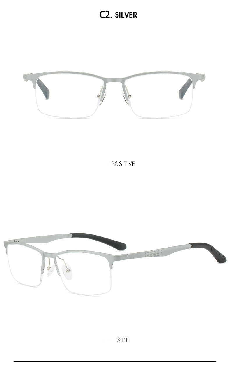 Hdcrafter Men's Full Rim Square Titanium Frames Eyeglasses P6333 Full Rim Hdcrafter Eyeglasses   