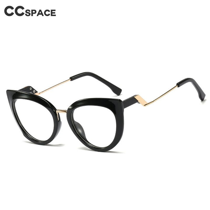 CCSpace Unisex Full Rim Cat Eye Tr 90 Titanium Frame Eyeglasses 48113 Full Rim CCspace   