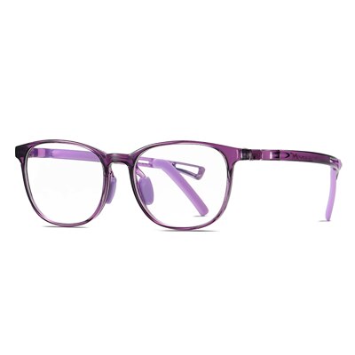 Ralferty Kids' Eyeglasses Acetate Non-Slip D5111 Frame Ralferty C4 Clear Purple  