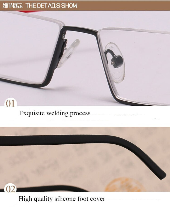 Unisex Half Rim Alloy Frame Reading Glasses Fy001 Reading Glasses Bclear   