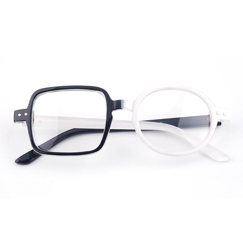 Unisex Eyeglasses Ultra-light Frame One Round One Square Frame Cubojue   