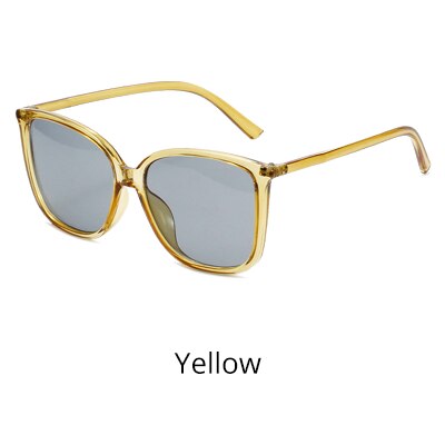 Ralferty Women's Sunglasses Square Cat Eye Oversize W95076 Sunglasses Ralferty Yellow China As picture