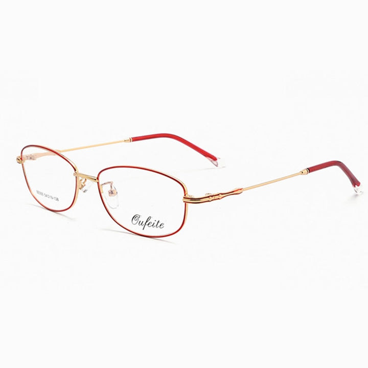 Reven Jate Full Rim Rectangle Eyeglasses Alloy Women's 050 Frames Reven Jate red  