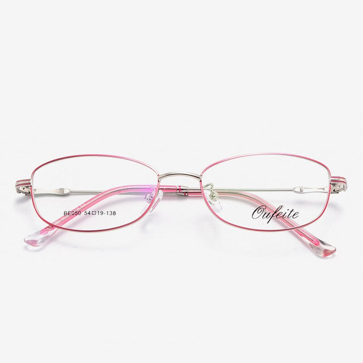 Bclear Women's Eyeglasses Alloy Oval Sc050 Frame Bclear Pink silver  