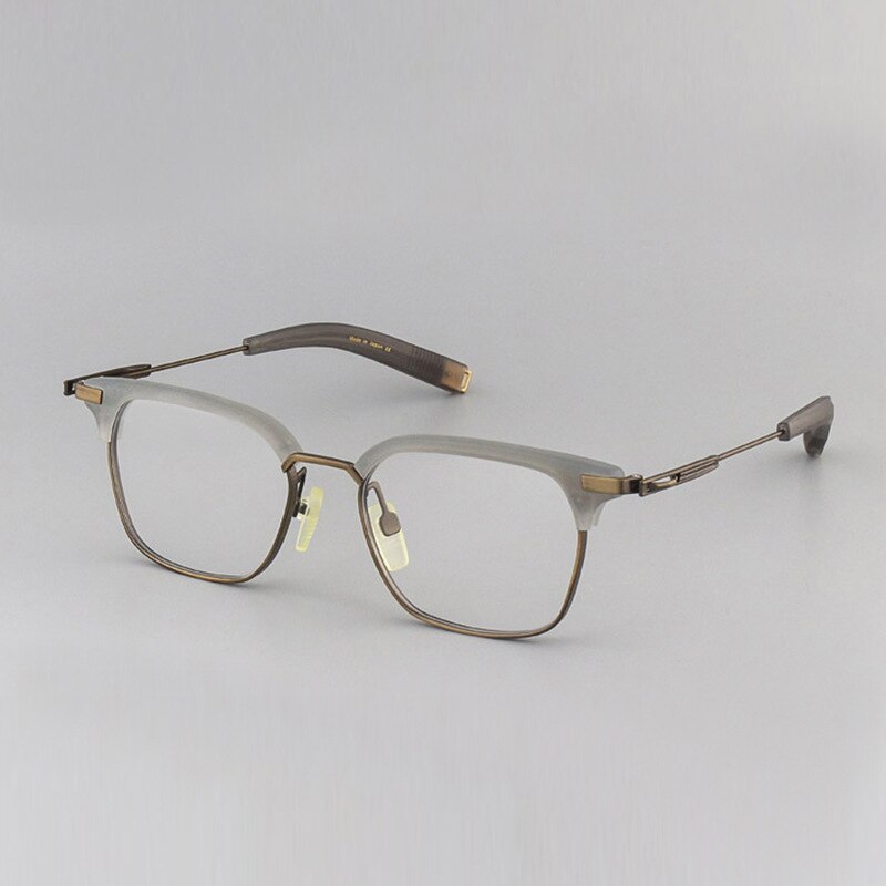 Aissuarvey Titanium Acetate Full Horn Rim Rectangular Frame Men's Eyeglasses Frame Aissuarvey Eyeglasses Brown  