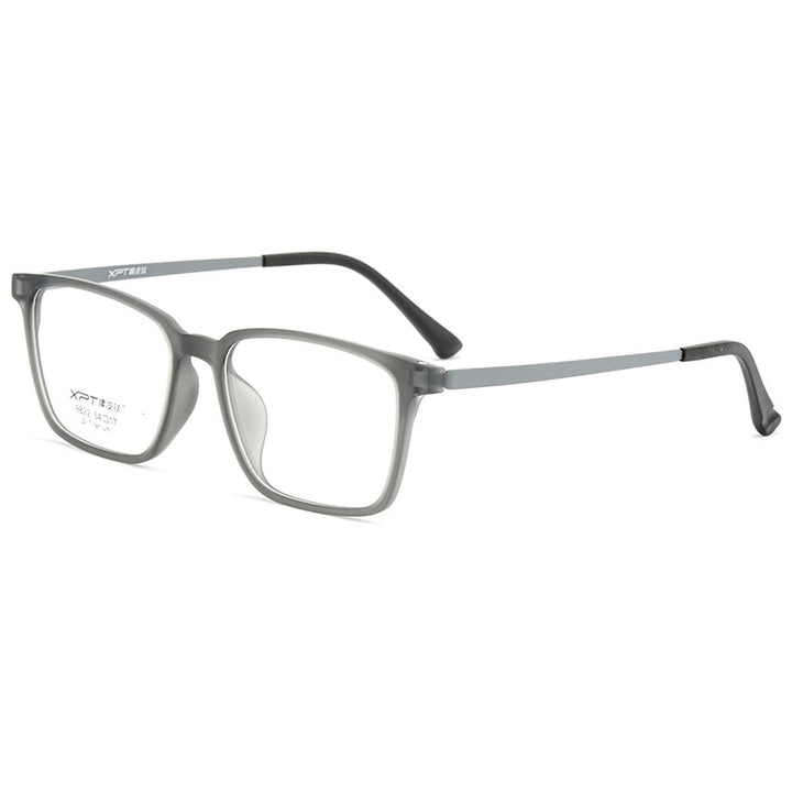 Yimaruili Men's Full Rim Square β Titanium TR 90 Resin Frame Eyeglasses 9822 Full Rim Yimaruili Eyeglasses Gray  