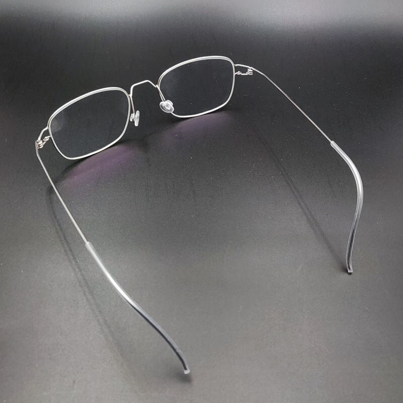 Yujo Unisex Full Rim Handcrafted Small/Large Square Stainless Steel Screwless Customized Eyeglasses With Lenses Full Rim Yujo   