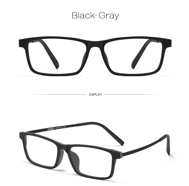 Hotony Unisex Full Rim Rectangle Titanium Frame Eyeglasses  8836x Full Rim Hotony   