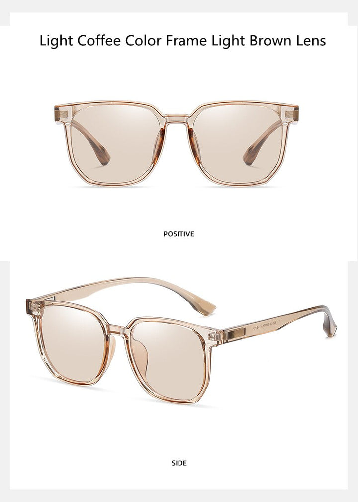 KatKani Unisex Full Rim Square Acetate Frame Polarized Sunglasses Cj22051 Sunglasses KatKani Sunglasses   