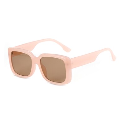 Ralferty Women's Square Frame Sunglasses W95098 Sunglasses Ralferty C5 Pink-Light Brown China As picture