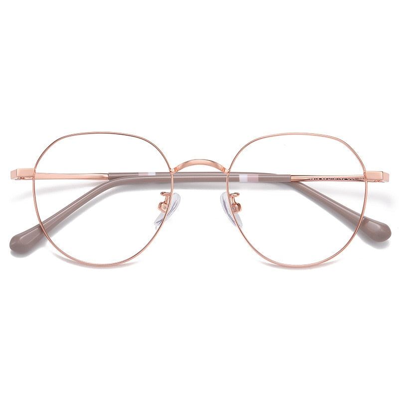 Yimaruili Unisex Full Rim Round Alloy Frame Eyeglasses Y1919 Full Rim Yimaruili Eyeglasses   