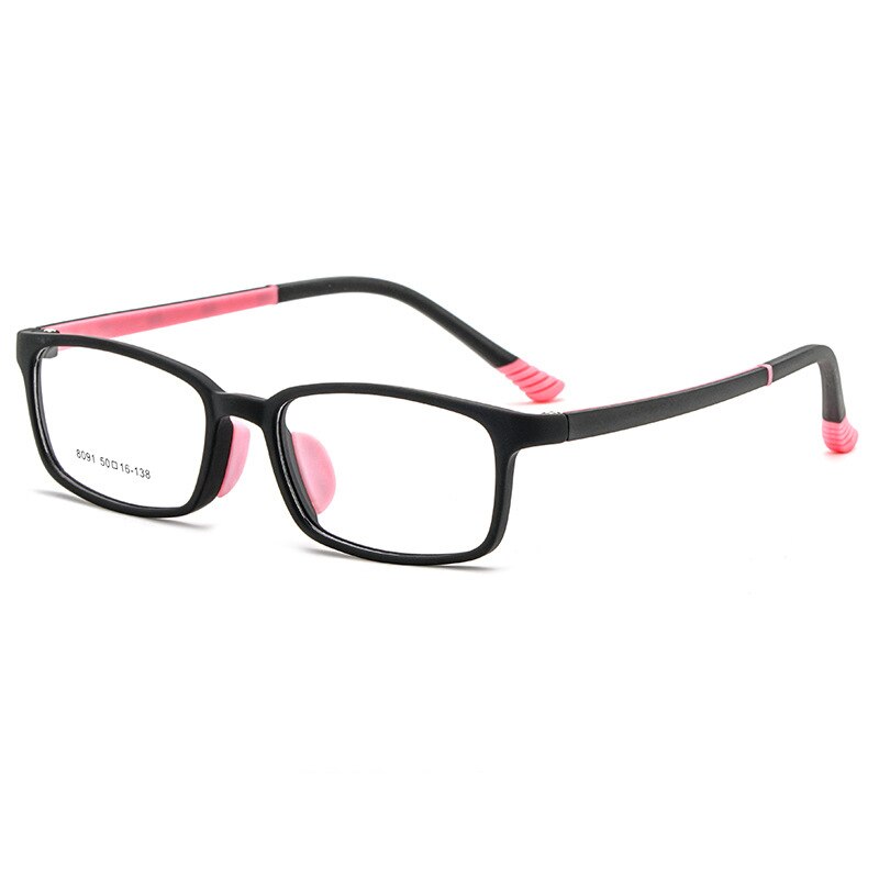 Aissuarvey Children's Rectangular Full Rim Sports Frame Unisex Eyeglasses 8091 Sport Eyewear Aissuarvey Eyeglasses Pink  