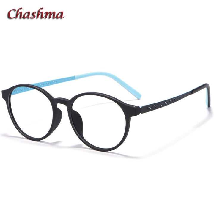 Chashma Ochki Unisex Full Rim Round Tr 90 Titanium Eyeglasses 8868 Full Rim Chashma Ochki Black Blue  