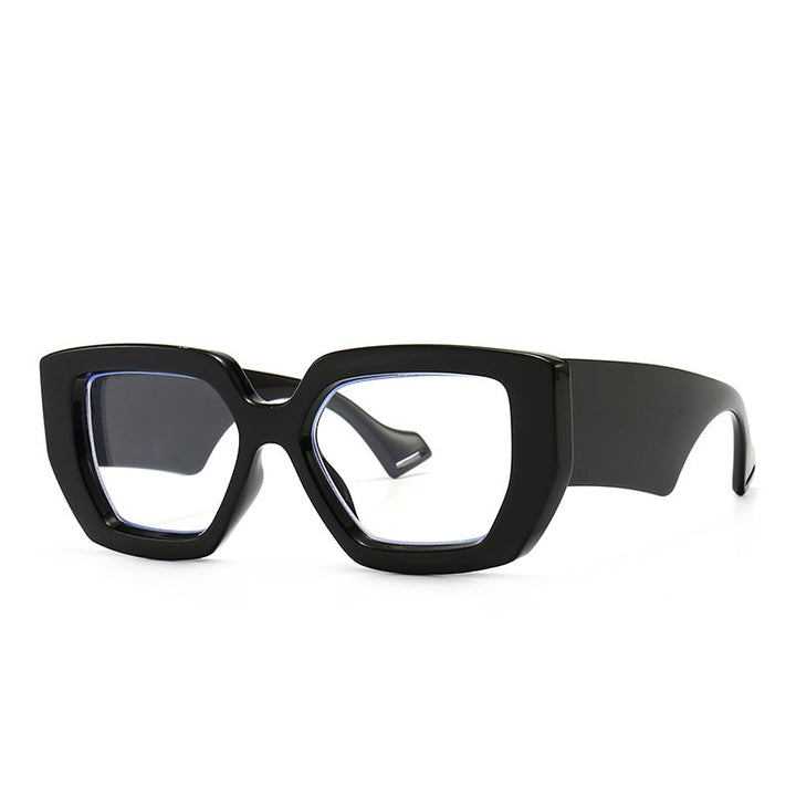 CCspace Unisex Full Rim Cat Eye Resin Alloy Frame Eyeglasses 46357p Full Rim CCspace C1Black  