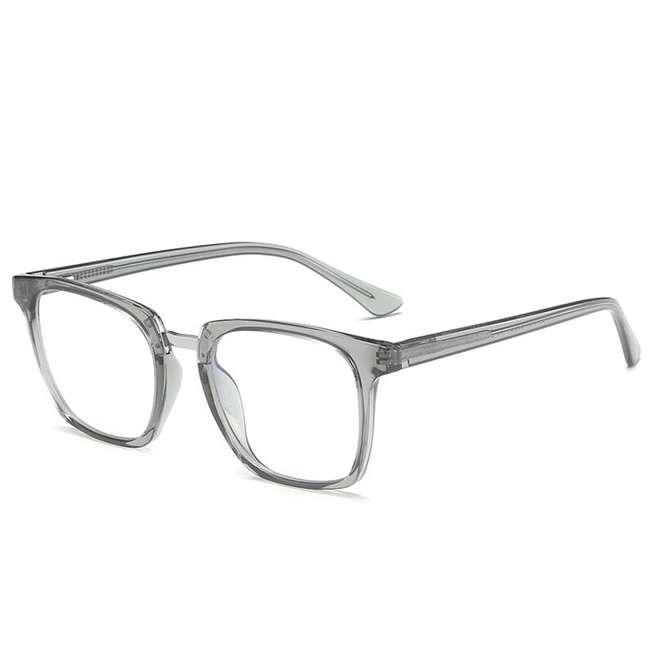 CCSpace Unisex Full Rim Square Cat Eye Tr 90 Titanium Frame Eyeglasses 46909 Full Rim CCspace C4Gray  