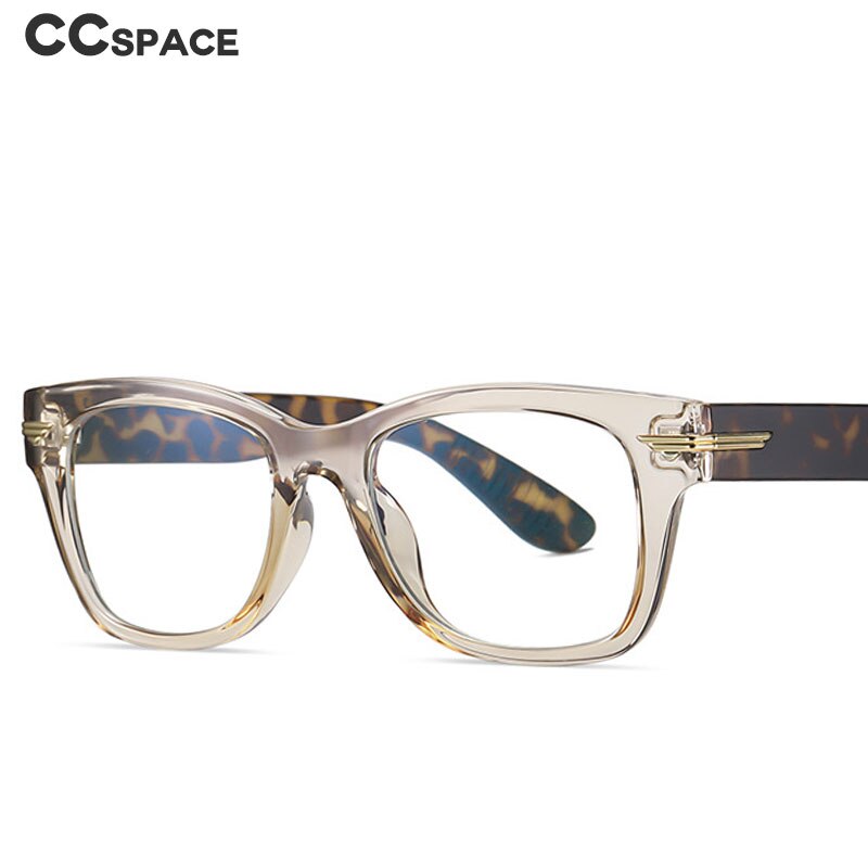 CCSpace Women's Full Rim Square Tr 90 Titanium Frame Eyeglasses 49388 Full Rim CCspace   