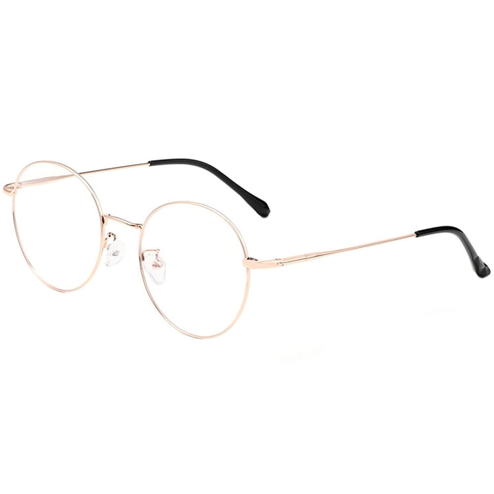 Yimaruili Unisex Full Rim β Titanium Round Frame Eyeglasses 6621X Full Rim Yimaruili Eyeglasses   