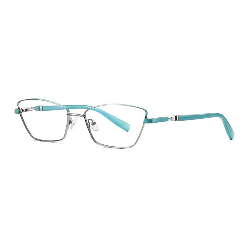 Hotony Women's Full Rim Cat Eye Alloy Front Frame Eyeglasses 3012 Full Rim Hotony green  