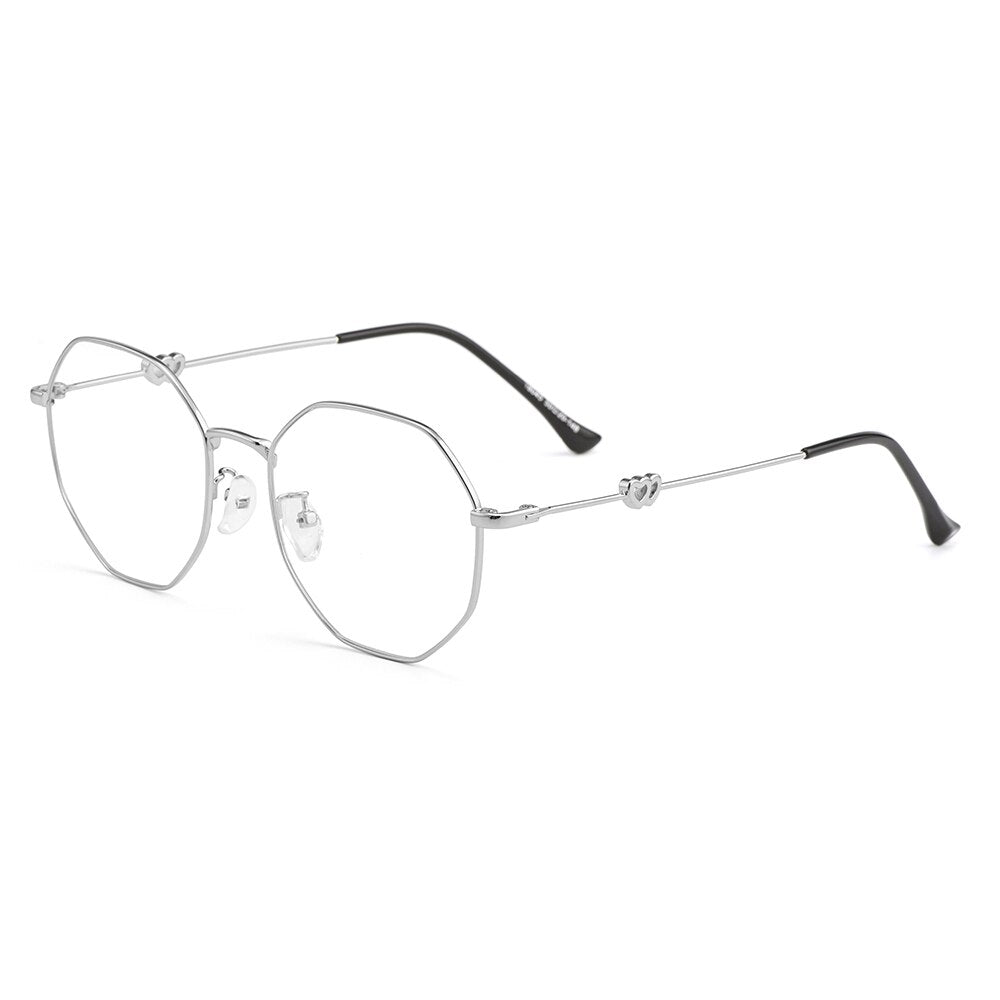 Women's Eyeglasses Polygonal Titanium Alloy Frame Ultralight Md18045 Frame Gmei Optical C11  