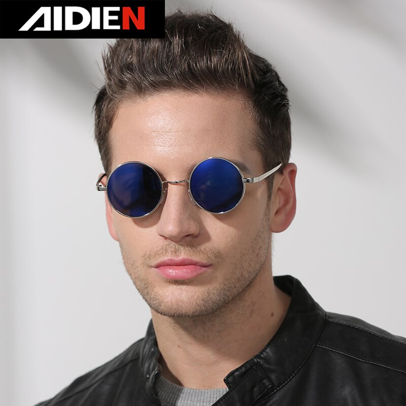 Aidien unisex Polarized Sunglasses - Stylish Eyewear for Myopia/Presbyopia Mirror Blue / Two Eyes Different