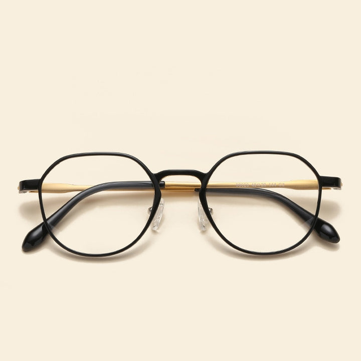 Reven Jate Unisex Eyeglasses 98020 Ultem Flexible Super Light-Weighted Frame Frame Reven Jate shiny black  