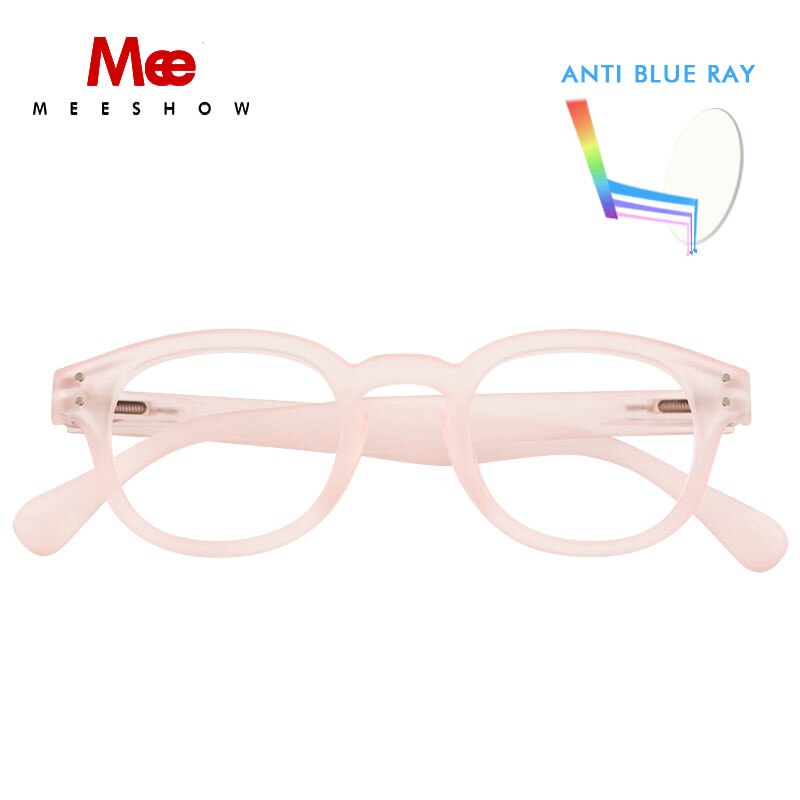 Meeshow Women's Full Rim Round Polycarbonate Reading Glasses 1513 Reading Glasses Meeshow   