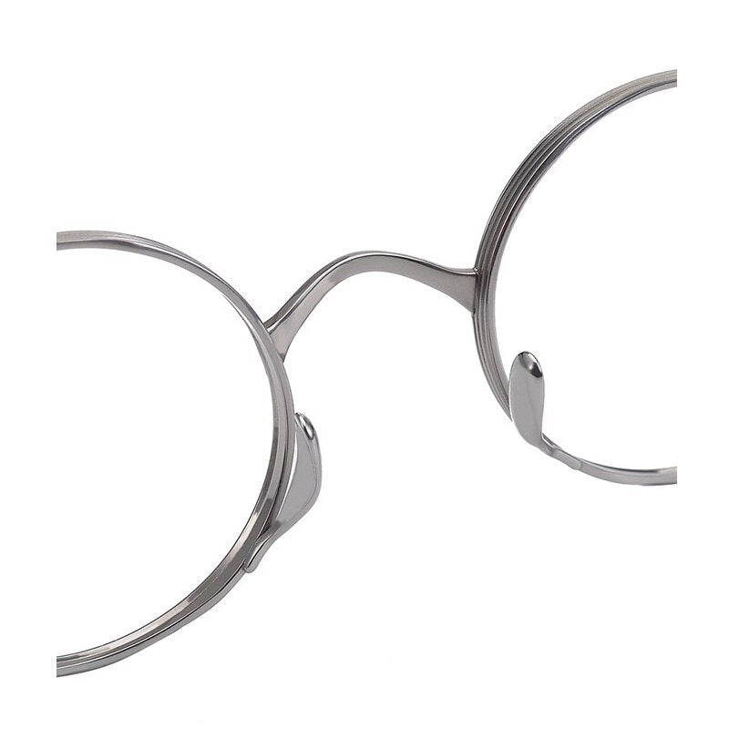 Muzz Men's Full Rim Round Titanium Frame Eyeglasses 10118 Full Rim Muzz   