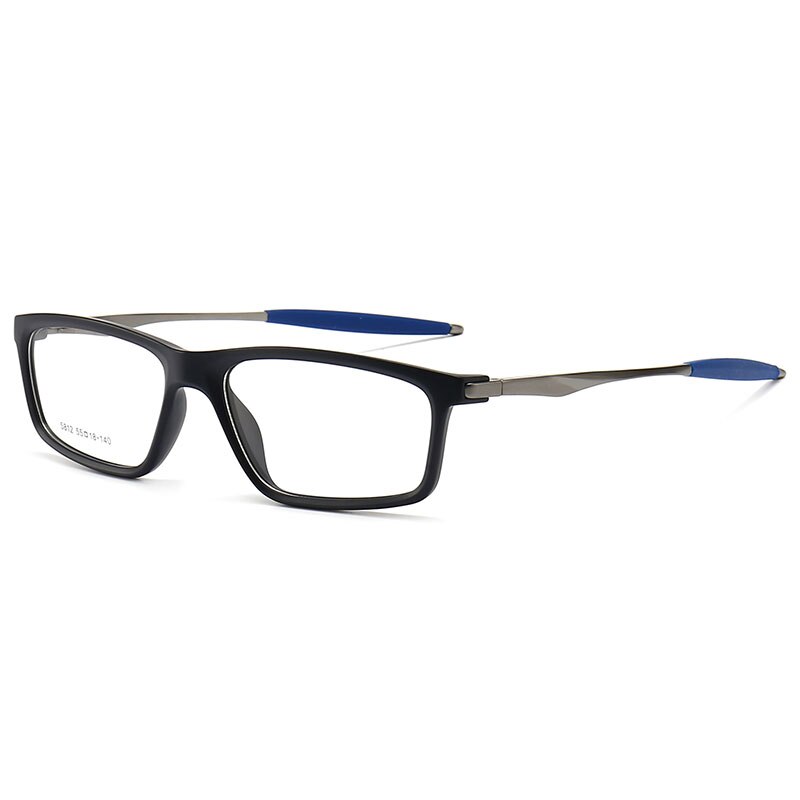 Hotochki Unisex Full Rim PC Plastic Resin Frame Eyeglasses 5812 Full Rim Hotochki Black Blue  