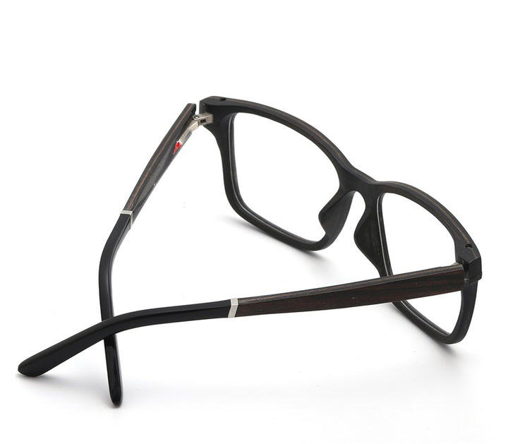 Hdcrafter Unisex Full Rim Round Wood Frame Eyeglasses 58002 Full Rim Hdcrafter Eyeglasses   