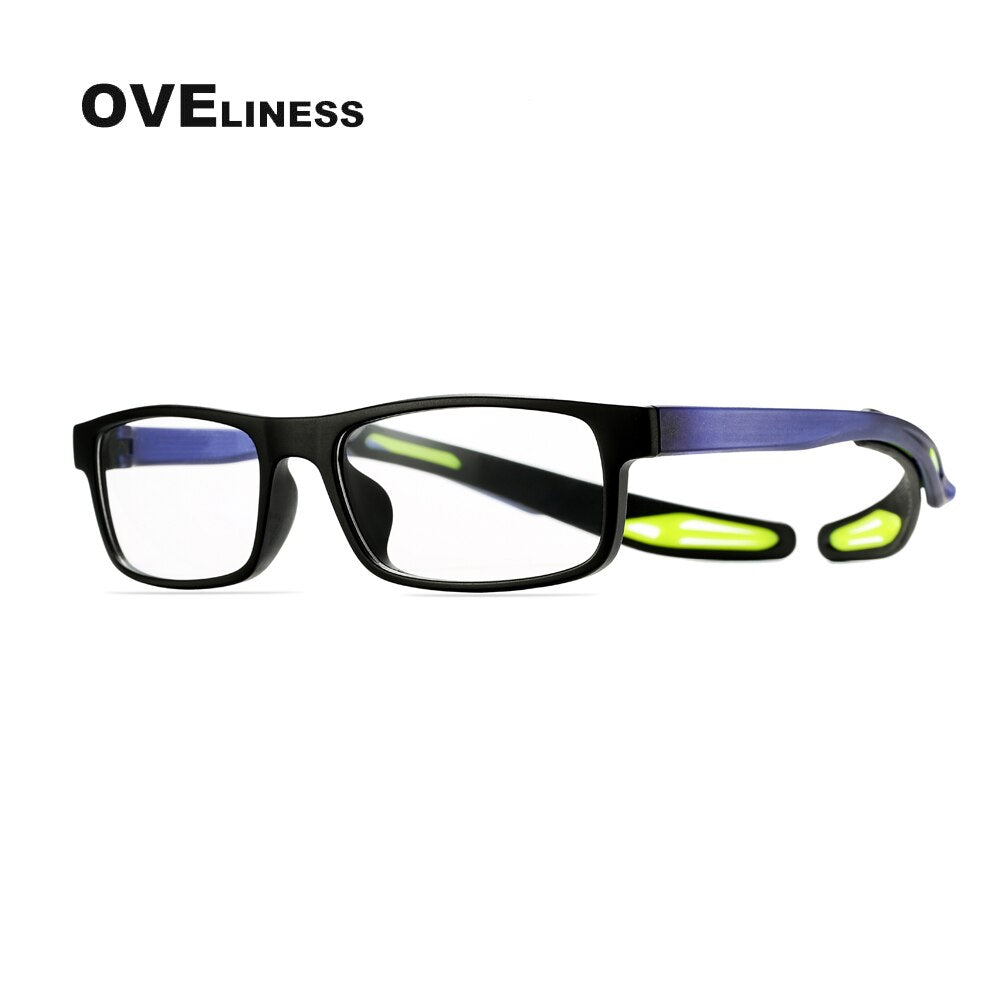 Oveliness Unisex Full Rim Square Tr 90 Titanium Sport Eyeglasses Olad55p Sport Eyewear Oveliness C006  