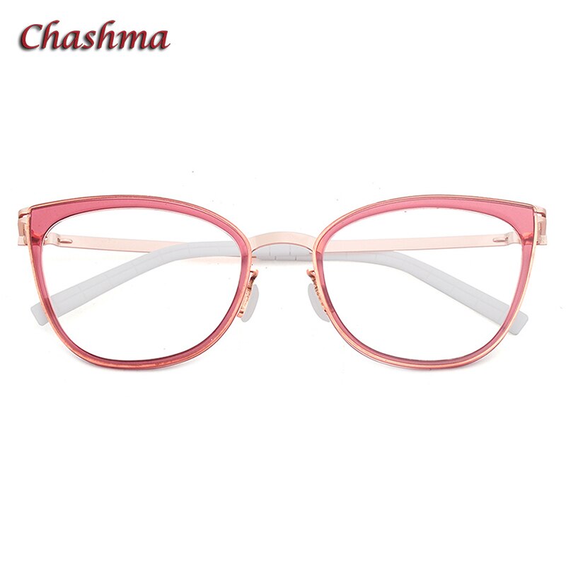 Chashma Ochki Women's Full Rim Square Cat Eye Acetate Alloy Eyeglasses 8907 Full Rim Chashma Ochki   