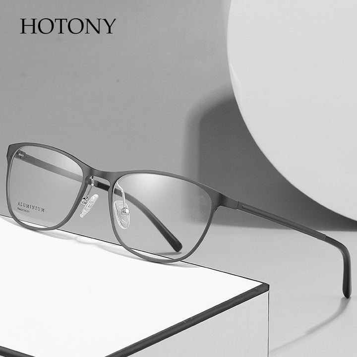 Hotony Unisex Full Rim Square Alloy Spring Hinge Frame Eyeglasses 6290 Full Rim Hotony   