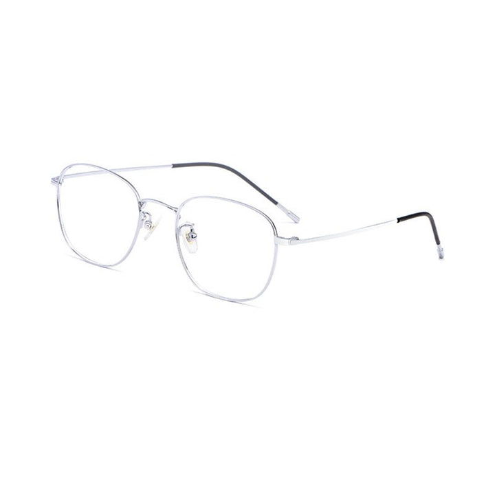 Hotony Unisex Full Rim Round Beta Titanium Frame Springe Hinge Eyeglasses 8822x Full Rim Hotony   