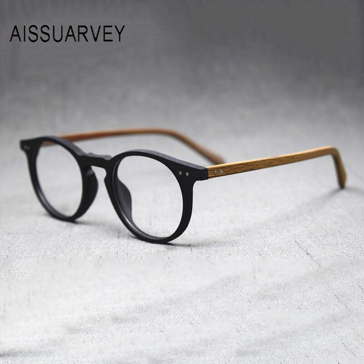 Aissuarvey Handcrafted Unisex Full Rim Acetate Frame Eyeglasses As10031 Full Rim Aissuarvey Eyeglasses Wooden print  