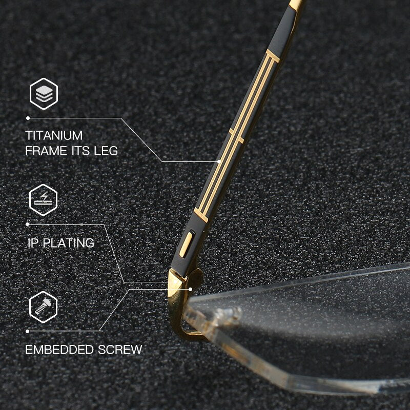 Zirosat 9183 Pure Titanium Rimless Unisex Eyeglasses Rimless Zirosat   