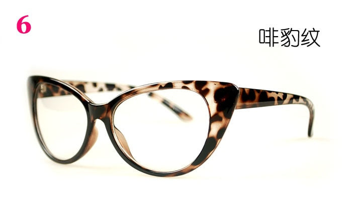 CCSpace Unisex Full Rim Cat Eye Tr 90 Titanium Frame Eyeglasses 49197 Full Rim CCspace C6 leopard  