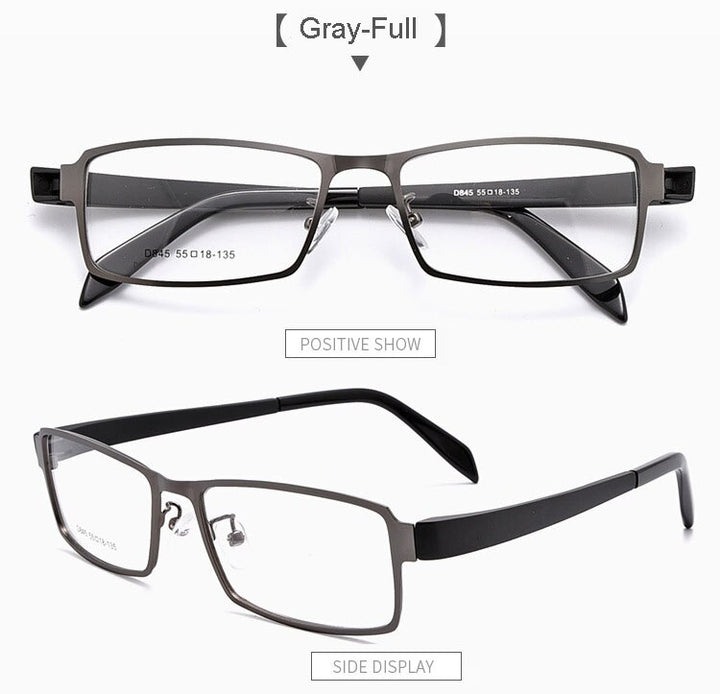 Hotochki Men's Full/Semi Rim Alloy Frame Eyeglasses D849/D845 Semi Rim Hotochki   