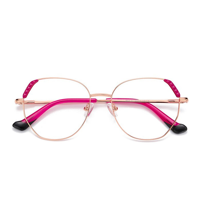 Hotony Women's Full Rim Cat Eye Alloy Frame Eyeglasses 3015 Full Rim Hotony C1  