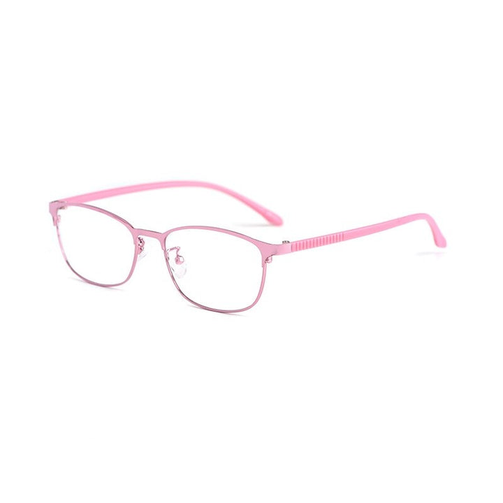 Yimaruili Women's Full Rim Alloy TR 90 Resin Frame Eyeglasses 3569 Full Rim Yimaruili Eyeglasses Pink  