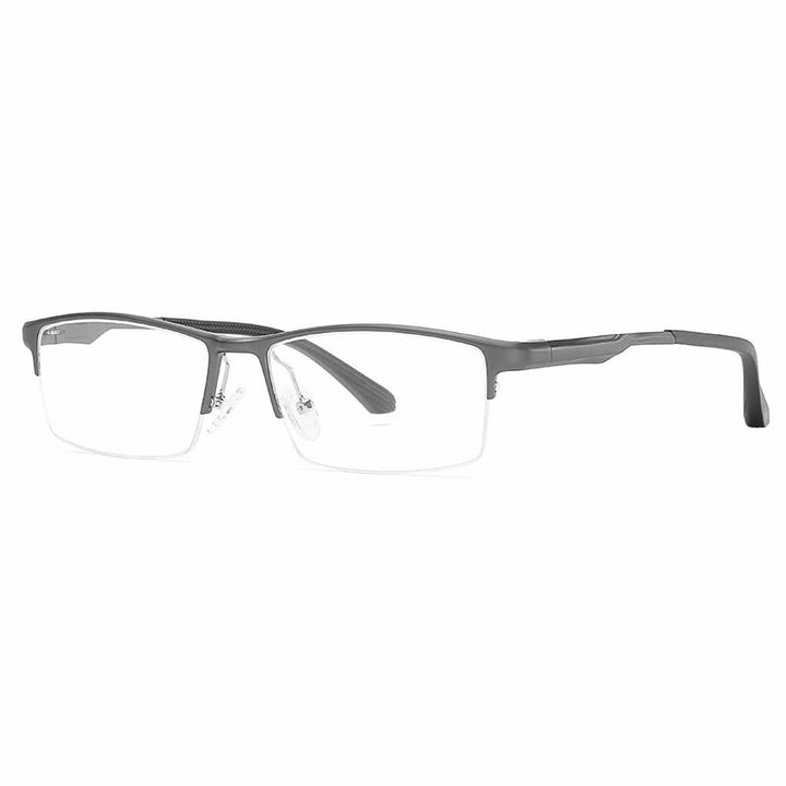 Hotochki Unisex Semi Rim Aluminum Magnesium Alloy Frame Eyeglasses 6286 Semi Rim Hotochki gray  