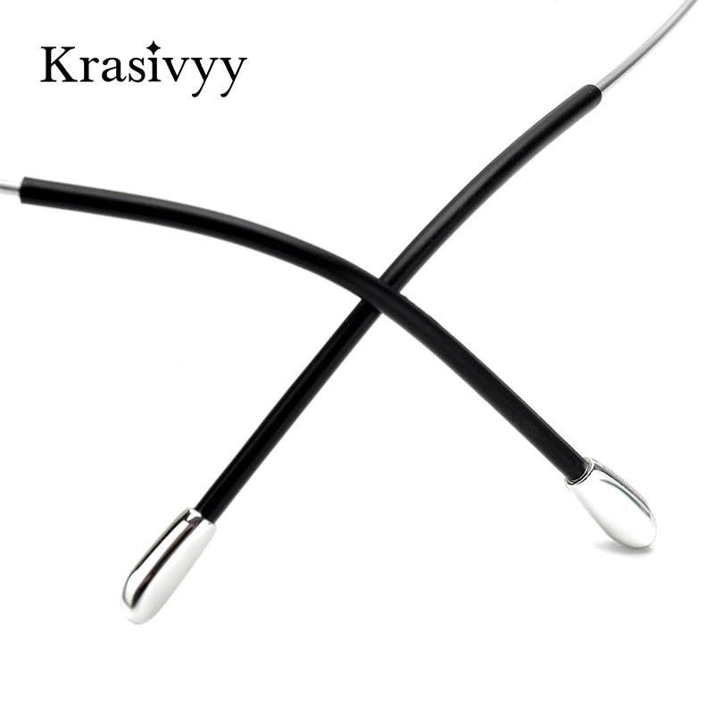 Krasivyy Men's Rimless Square Titanium Eyeglasses Kr16064 Rimless Krasivyy   