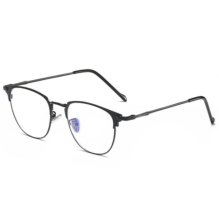 Hotony Unisex Full Rim Alloy Square Frame Eyeglasses Zy8820 Full Rim Hotony black  