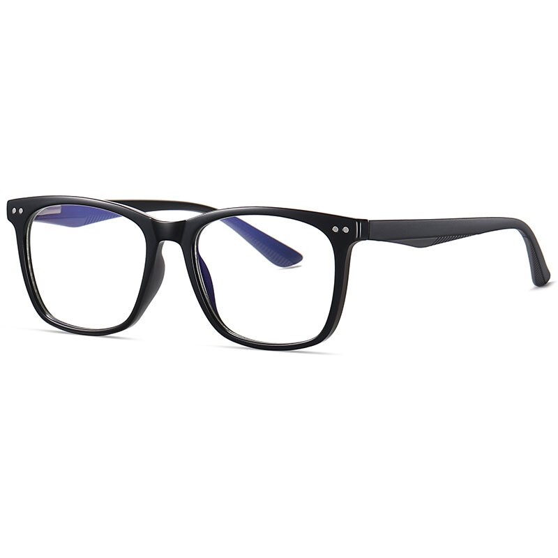 Hotochki Men's Full Rim Acetate Frame Anti Blue Light Lens Eyeglasses 2322 Full Rim Hotochki Bright Black  