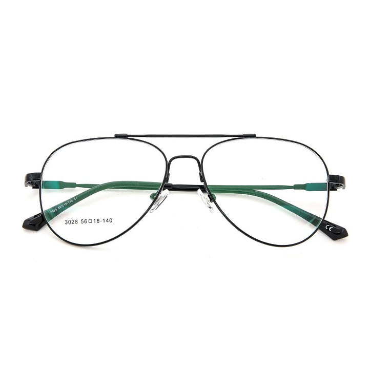 Laoyehui Men's Eyeglasses Oval Titanium Reading Glasses 3028 Black Gray Silver Reading Glasses Laoyehui 0 Black 