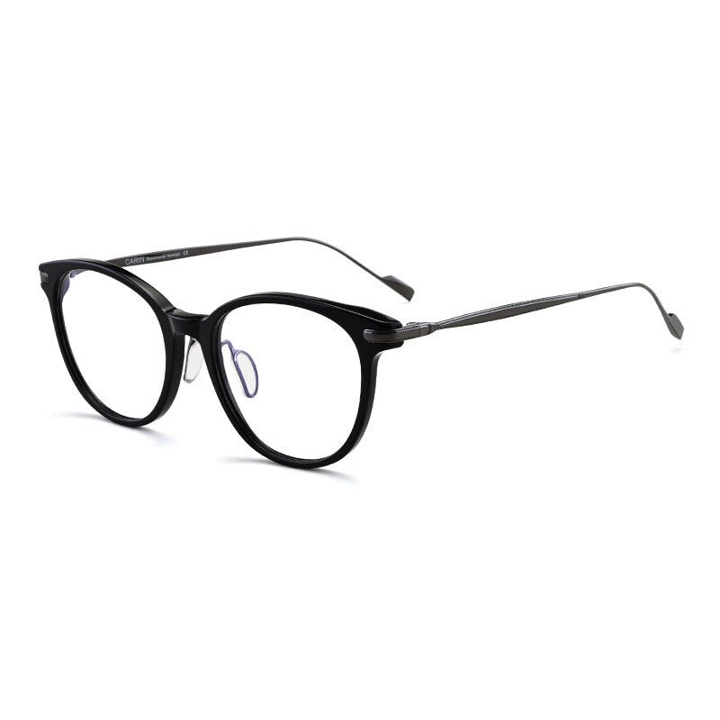 Aissuarvey Full Rim Round Cat Eye Titanium Frame Eyeglasses Unisex Full Rim Aissuarvey Eyeglasses   