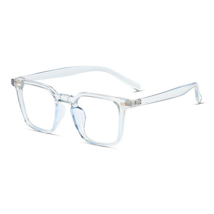 Handoer Unisex Full Rim Round Square Tr 90 Eyeglasses 280 Full Rim Handoer Light Blue  