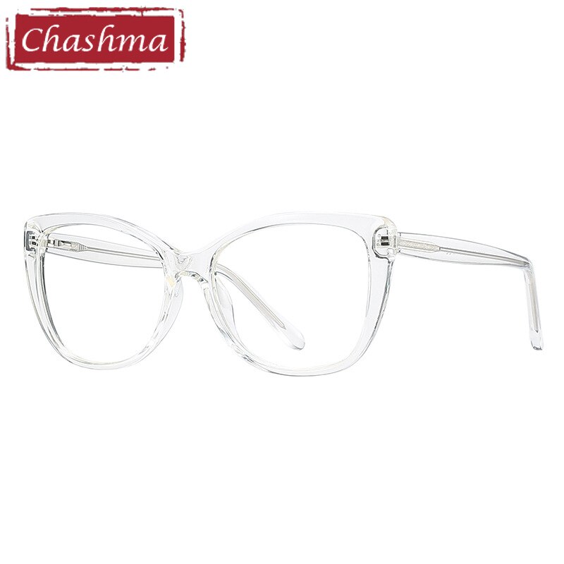 Women's Eyeglasses Cat Eye Acetate Frame 2005 Frame Chashma Transparent  