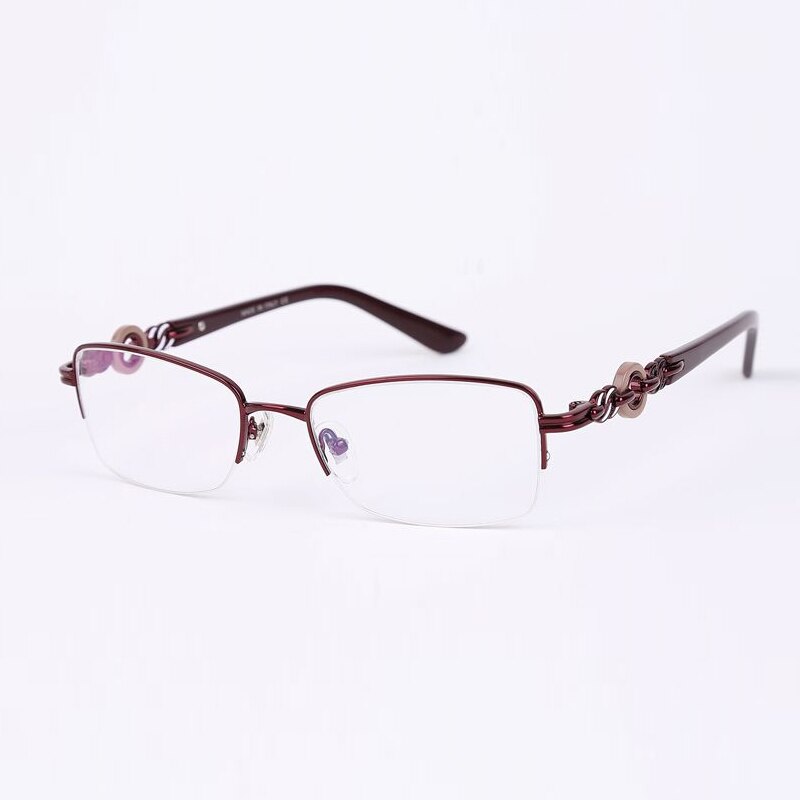 Oveliness Women's Semi Rim Square Alloy Eyeglasses Bv4097 Semi Rim Oveliness   