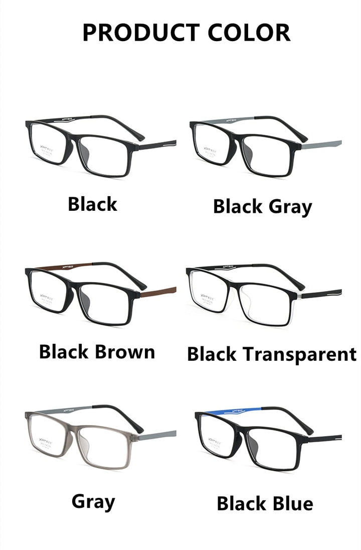 Yimaruili Men's Full Rim TR 90 Resin β Titanium Frame Eyeglasses 9830 Full Rim Yimaruili Eyeglasses   